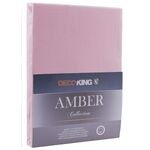 Prześcieradło jersey AMBER 200-220 x 200+30 cm jasnofioletowy