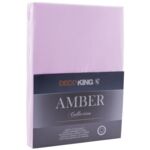 Prześcieradło jersey AMBER 200-220 x 200+30 cm fioletowy