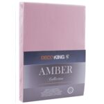 Prześcieradło jersey AMBER 160-180 x 200+30 cm jasnofioletowy