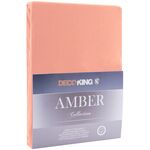 Prześcieradło jersey AMBER 160-180 x 200+30 cm brzoskwiniowy