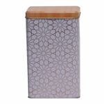 Pojemnik metalowy Octavia 16 cm d1 biało-złoty