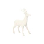 Figurka renifer brokatowy 30 x 17 x 45 cm biały
