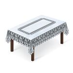 Obrus żakardowy 120 x 160 cm biało-szary