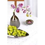 Obrus 130 x 180 cm biały w kropki