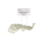 Zawieszka paw 19 cm złoty