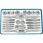 Komplet gwintowników i narzynek 5-12 mm 24 szt. kaseta