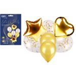 Bukiet balonów foliowych LGP złoty, biały 7 szt.