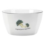 Miseczka Toskania 350 ml z porcelany New Bone biała wzór 3 broccoli