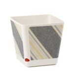 Donica KORA 18 x 18 cm textil - b/kremowy + t/s22
