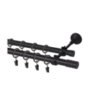 Karnisz podwójny Vito II 300 cm 19/16 mm czarny mat GO/ON!