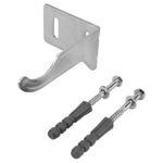 Wieszak grzejnikowy odgięty ocynkowany z 2 kołkam rozporowymi