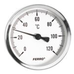 Termometr 100 mm 1/2" axialny 0-120°C