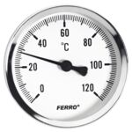 Termometr 80 mm 1/2" axialny 0-120°C