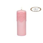 Świeca pieńkowa 200 x 70 koronka IV lakier matowy jasny różany