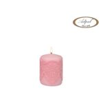 Świeca pieńkowa 10 x 7 cm koronka IV lakier matowy jasny różany