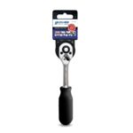 Grzechotka 1/4" 45T, CRV 6140, prosta, uchwyt jednomateriałowy Hillen&Mohr