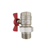 Zawór kulowy przelotowy motylkowy z półśrubunkiem WZMOCNIONY - 1" WADEP