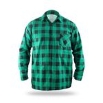 Koszula flanelowa DEDRA BH51F4- XXXL zielona, rozm. XXXL, 100%