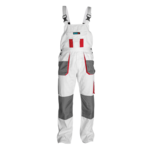 Spodnie ochronne ogrodniczki DEDRA BH4SO-LD LD/54, białe, White line 190g/m2