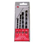 Wiertło do betonu szlifowane typ B&W 5 - 10 mm, zestaw: 4 sztuki Condor