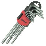 Zestaw kluczy TORX długich, 9szt, CRV, T10-T50 DEDRA