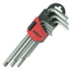 Zestaw kluczy sześciokątnych długich 9szt, CRV, 1.5-10 mm DEDRA