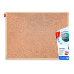 Tablica korkowa MEMOBE rama drewniana 90 x 60 cm brązowy