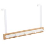 Wieszak na drzwi 5 haków 40 x 4,5 x 25 cm biały ALTOM