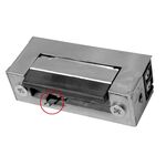 Rygiel elektromagnetyczny elektrozaczep RE-31G2 symetryczny z wyłącznikiem 12 V AC/DC