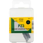 Końcówka krzyżowa PZ3 x 25 mm, zestaw: 3 sztuki Condor