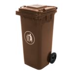 Pojemnik na odpady 120 l brązowy MIRPOL
