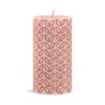 Świeca pieńkowa 13 x 6,8 cm rustic mglisty róż BOLSIUS