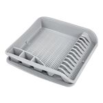 Odsączarka do naczyń Pierre z dużą tacą szara keeeper