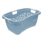 Kosz na pranie Lasse z miękkimi uchwytami 50 l niebieski keeeper