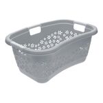 Kosz na pranie Lasse z miękkimi uchwytami 50 l szary keeeper