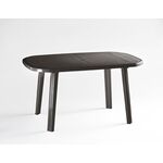 Stół owalny 135 x 84 cm grafit