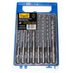 Wiertło do betonu z podwójną spiralą 5 x 6 x 8 x 10 x 110 mm, 5 x 6 x 8 x 10 x 160 mm, zestaw: 8 sztuk Condor