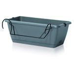 Skrzynka balkonowa z uchwytami 40 cm RESPANA EASY CARE szary kamienny