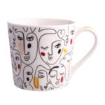 Kubek stożek 350 ml twarze