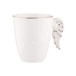 Kubek dolomitowy z uchwytem w kształcie skrzydeł 550 ml