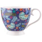 Filiżanka jumbo na stopce Folk 350 ml granatowa