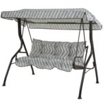 Huśtawka Luna H023-06PB szaro-biała