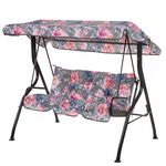 Huśtawka Luna A091-23PB szaro-różowa