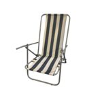 Krzesełko składane long paski granat