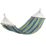Hamak paski granat/limonka drewno 200 x 100 cm