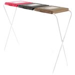 Stojak na worki na śmieci 3-komorowy czerwony/czarny/brąz