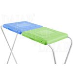 Stojak na worki na śmieci 2-komorowy niebiesko-zielony