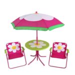 Komplet mebli kwiatek 50 x 50 x 47 cm różowy