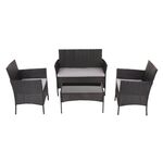 Komplet mebli Edwige 58 x 104 x 85 cm czarny