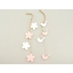 Zawieszka drewniana kwiatek/kura